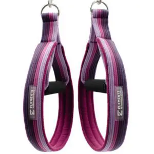 ELEMENTS Pilates Loop Roll Straps purple rainbow with fleece lining