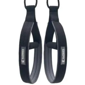ELEMENTS Pilates Loop Roll Straps Black with grey Neoprene Lining and Rope Connection