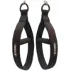 ELEMENTS Pilates Loop and Roll straps in black neoprene with rope connectionss